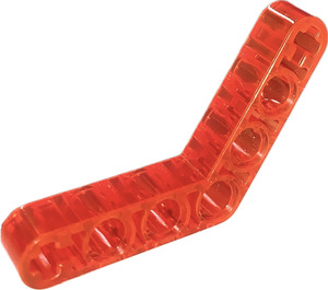 LEGO Arancione rossastro neon trasparente Trave Piegato 53 gradi, 4 e 4 Fori (32348 / 42165)