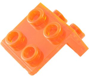 LEGO Transparent Neon Reddish Orange Bracket 1 x 2 with 2 x 2 (21712 / 44728)