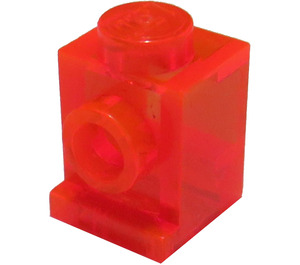 LEGO Transparent Neon Reddish Orange Brick 1 x 1 with Headlight (4070 / 30069)