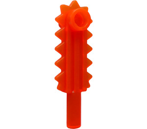 LEGO Transparentes neonrötliches Orange Kettensäge Klinge (6117 / 28652)