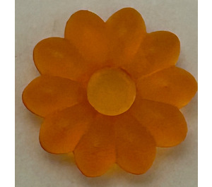 LEGO Transparentes neonrötliches Orange Clikits Daisy Klein mit 10 Blütenblätter (45456 / 46282)