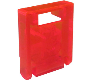 LEGO Orange rougeâtre néon transparent Récipient Boîte 2 x 2 x 2 Porte avec Fente (4346 / 30059)