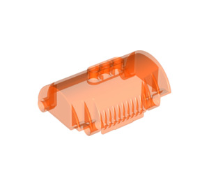 LEGO Transparent Neonrödaktig Orange Cylinder 3 x 8 x 5 Halv med 3 Hål (15361)