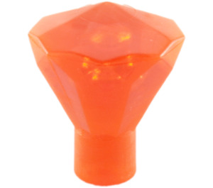LEGO Transparentes Neonrot-Orange Diamant (28556 / 30153)