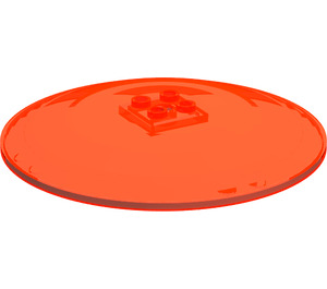 LEGO Transparentes Neonrot-Orange Dish 10 x 10 (Hohle Bolzen) (19725 / 50990)