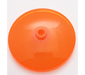 LEGO Transparant Neon Roodachtig Oranje Dish 4 x 4 (Open Stud) (35394)