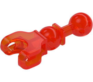 LEGO Transparent Neon Reddish Orange Double Ball Joint with Ball Socket (90609)