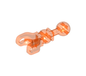 LEGO Transparant Neon Roodachtig Oranje Dubbele Kogelgewricht met Bal Socket (90609)