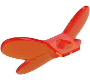 LEGO Transparent Neon Reddish Orange Fairy Wings (10183 / 40526)