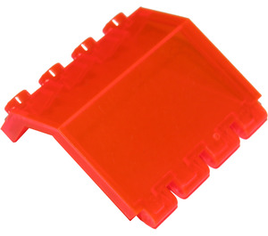 LEGO Transparentes Neonrot-Orange Scharnier Panel 2 x 4 x 3.3 (2582)