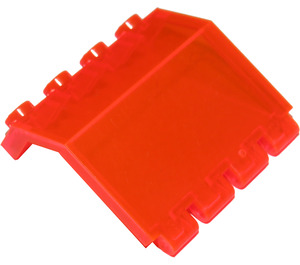 LEGO Transparent Neon Reddish Orange Hinge Panel 2 x 4 x 3.3 (2582 / 6139)