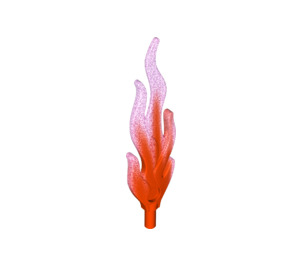 LEGO Transparent Neon Reddish Orange Large Flame with Marbled Transparent Dark Pink (28577)