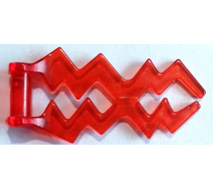 LEGO Transparent Neon Reddish Orange Lightning Bolt (Double) (28555 / 59233)