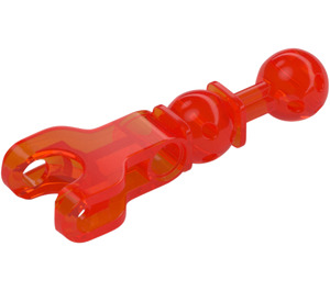 LEGO Transparent Neon Reddish Orange Medium Ball Joint with Ball Socket and Beam (90608)