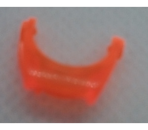 LEGO Transparent Neon Reddish Orange Minifig Visor (15558 / 88701)