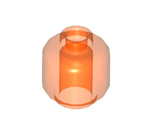 LEGO Transparant Neon Roodachtig Oranje Minifigure Hoofd (Verzonken Solid Stud) (3274 / 3626)