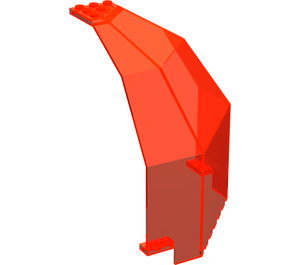 LEGO Orange rougeâtre néon transparent Panneau 10 x 10 x 12 Trimestre Globe (2409)