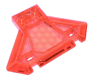 LEGO Transparent Neon Reddish Orange Plate 1 x 2 with Axe Head (27259)