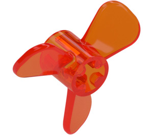 LEGO Transparentes neonrötliches Orange Propeller mit 3 Klingen (6041)