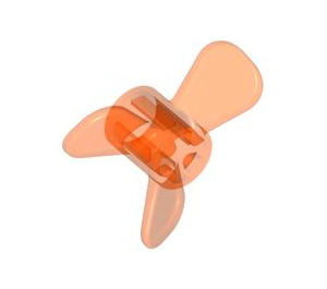 LEGO Transparant Neon Roodachtig Oranje Propeller met 3 Messen (6041)