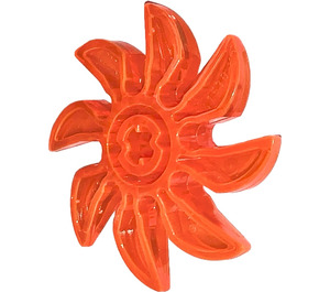LEGO Transparentes Neonrot-Orange Propellor 8 Klinge 5 Diameter (41530 / 60591)