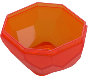 LEGO Orange Rougeâtre Néon Transparent Roche 4 x 4 x 1.6 Bas (30294 / 42291)