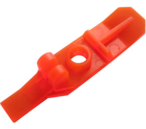 LEGO Transparentes neonrötliches Orange Ski mit Scharnier (6120 / 29178)