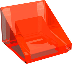 LEGO Orange rougeâtre néon transparent Pente 1 x 1 (31°) (50746 / 54200)