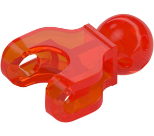 LEGO Transparentes neonrötliches Orange Klein Joint mit Ball Tasse (90612)