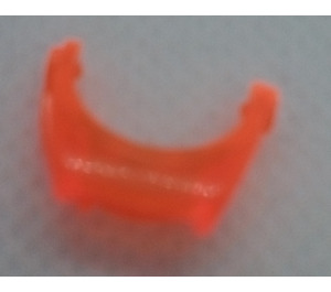 LEGO Transparent Neon Reddish Orange Visor with Horizontal Slit  (15558 / 88701)