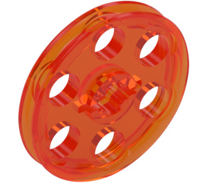 LEGO Transparent Neon Reddish Orange Wedge Belt Wheel (4185 / 49750)