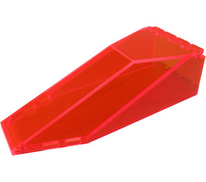 LEGO Orange rougeâtre néon transparent Pare-brise 10 x 4 x 2.3 (2507 / 30058)