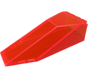 LEGO Transparent Neon Reddish Orange Windscreen 10 x 4 x 2.3 (2507 / 30058)