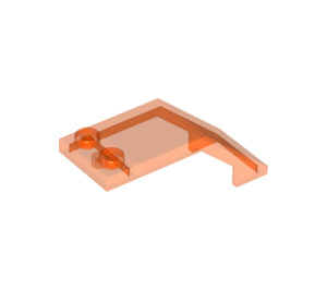 LEGO Transparentes Neonrot-Orange Windschutzscheibe 2 x 5 x 1.3 (6070 / 35271)