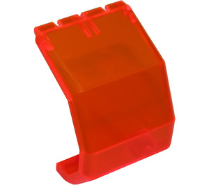 LEGO Transparent Neon Reddish Orange Windscreen 4 x 4 x 3.6 Helicopter (2483 / 81800)