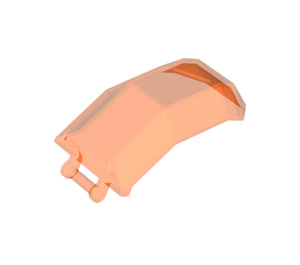 LEGO Transparent Neon Reddish Orange Windscreen 4 x 4 x 4.3 with Handle (11289 / 63791)