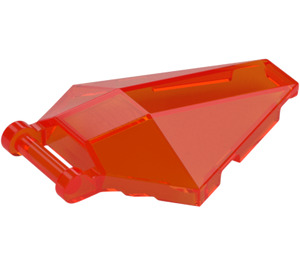 LEGO Transparent Neon Reddish Orange Windscreen 4 x 5 with Handle (27262 / 35043)