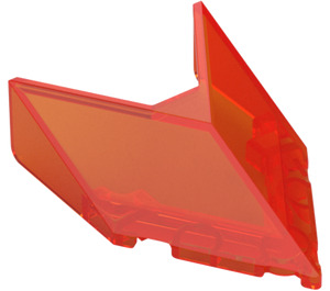 LEGO Transparent Neon Reddish Orange Windscreen 6 x 4 x 1.3 with Point (22483 / 35372)