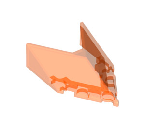 LEGO Orange rougeâtre néon transparent Pare-brise 6 x 4 x 1.3 avec indiquer (22483 / 35372)