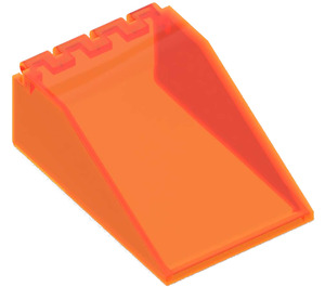 LEGO Transparant Neon Roodachtig Oranje Voorruit 6 x 4 x 2 Overkapping (4474 / 30066)