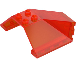 LEGO Transparent Neon Reddish Orange Windscreen 6 x 6 x 2 (35331 / 87606)