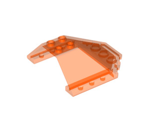LEGO Transparent Neon Reddish Orange Windscreen 6 x 6 x 2 (35331 / 87606)