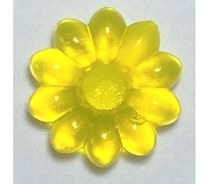 LEGO Transparent Neon Yellow Clikits Daisy Small with 10 Petals (45456 / 46282)