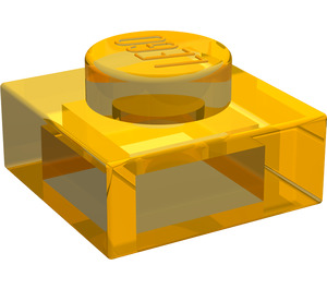 LEGO Transparent Neon Yellow Plate 1 x 1 (3024 / 30008)