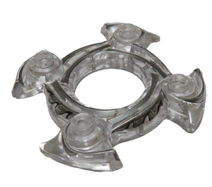 LEGO Transparent Ninjago Spinner Crown with Swirl Ends and Black and Silver Decoration (10468)