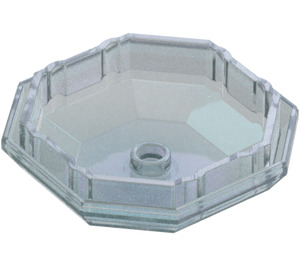 LEGO Transparentní opálová Octagonal Kámen Dno  (80337)