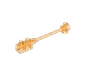 LEGO Transparent Orange Bar 1 x 8 with Brick 1 x 2 Curved (Axle Holder in Small End) (30359 / 60572)