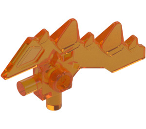 LEGO Transparent Orange Blade with Spikes (23861 / 28683)