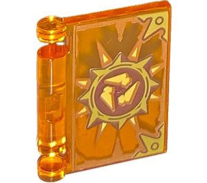 LEGO Transparant oranje Book Cover met Nexo Knights Book Of Destruction (24093 / 25220)