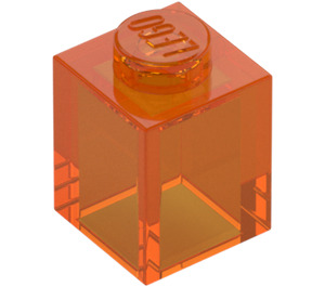 LEGO Transparentes Orange Stein 1 x 1 (3005 / 30071)